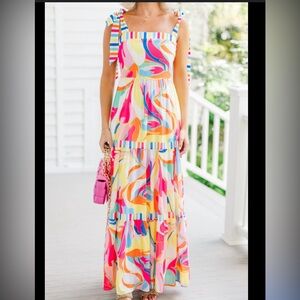 Flying Tomato Colorful Striped Dress